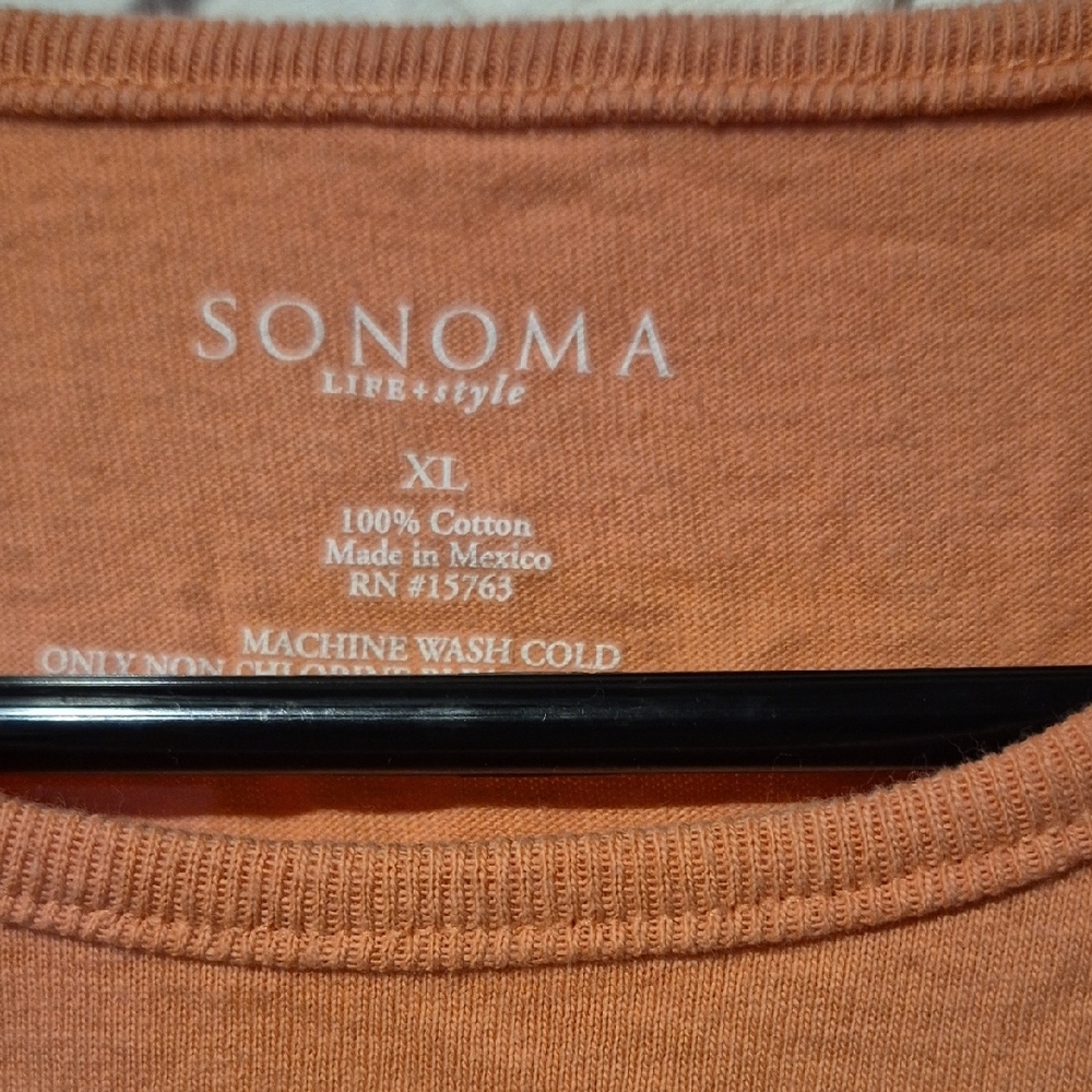 Sonoma Women's XL Terracotta Cotton T-Shirt With Venice Graphic - Picture 3 of 6